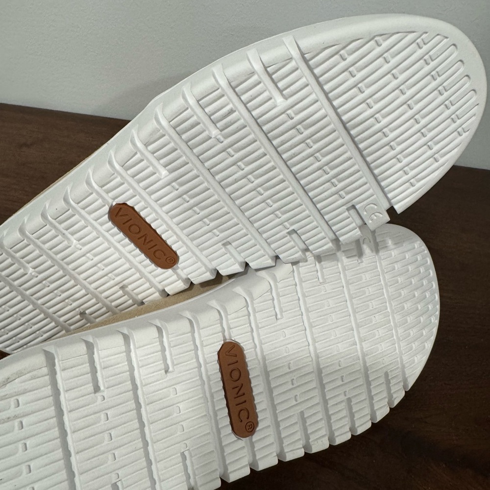 Vionic Women's Beige Slip-On Loafers with White Sole - Picture 8 of 10